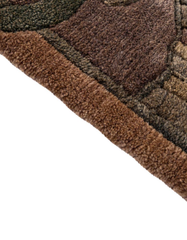 Detail image of  3' 1 x 4' 11  Hand Knotted Nepal Wool Rug