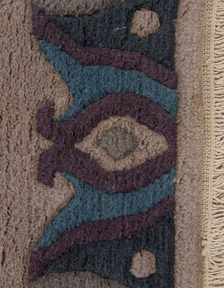 Detail image of  4' x 5' 10  Hand Knotted Nepal Wool Rug