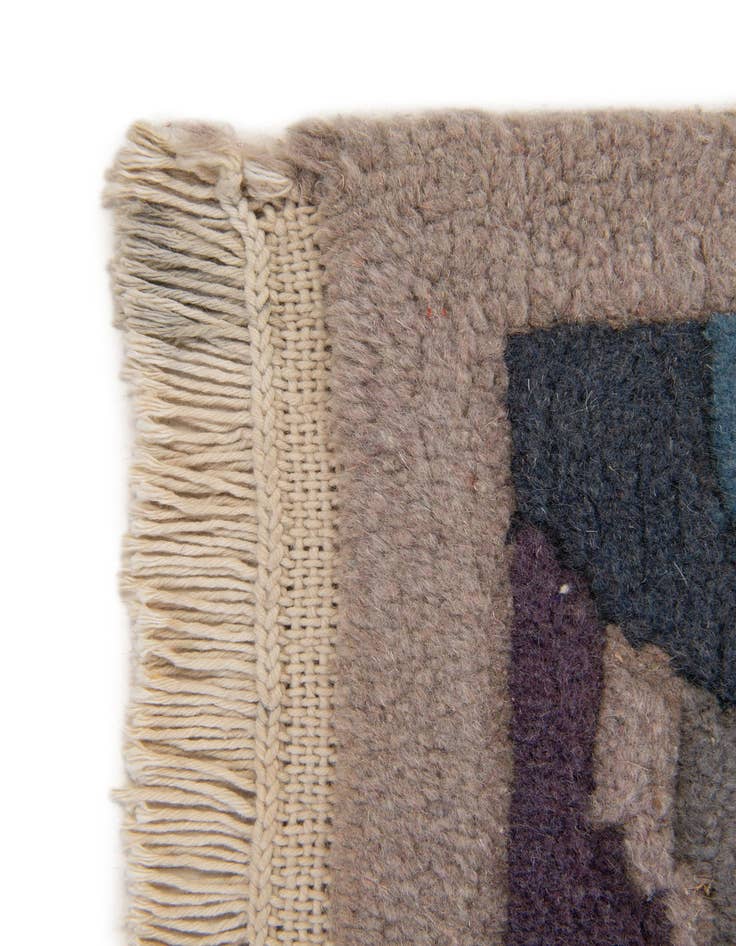 Detail image of  4' x 5' 10  Hand Knotted Nepal Wool Rug