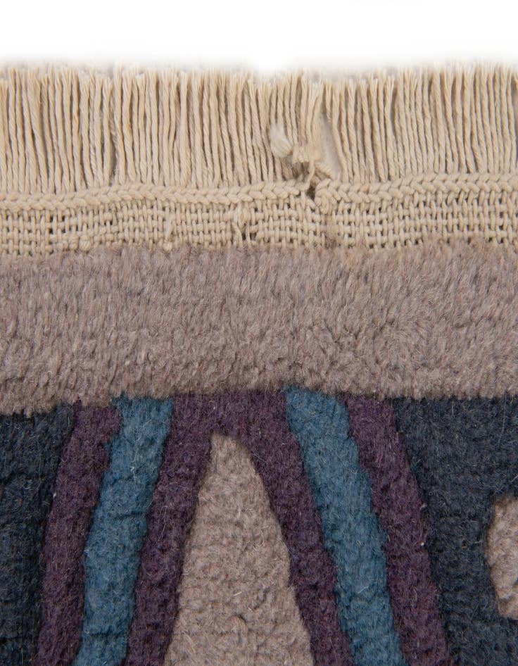 Detail image of  4' x 5' 10  Hand Knotted Nepal Wool Rug