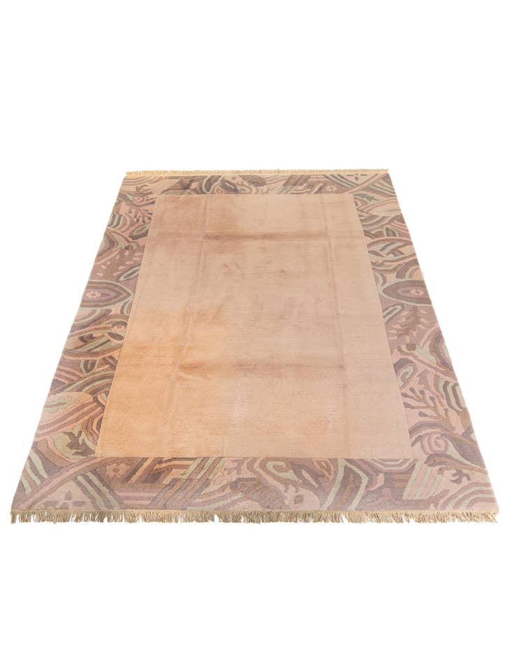 Detail image of  6' 6 x 9' 11  Hand Knotted Nepal Wool Rug