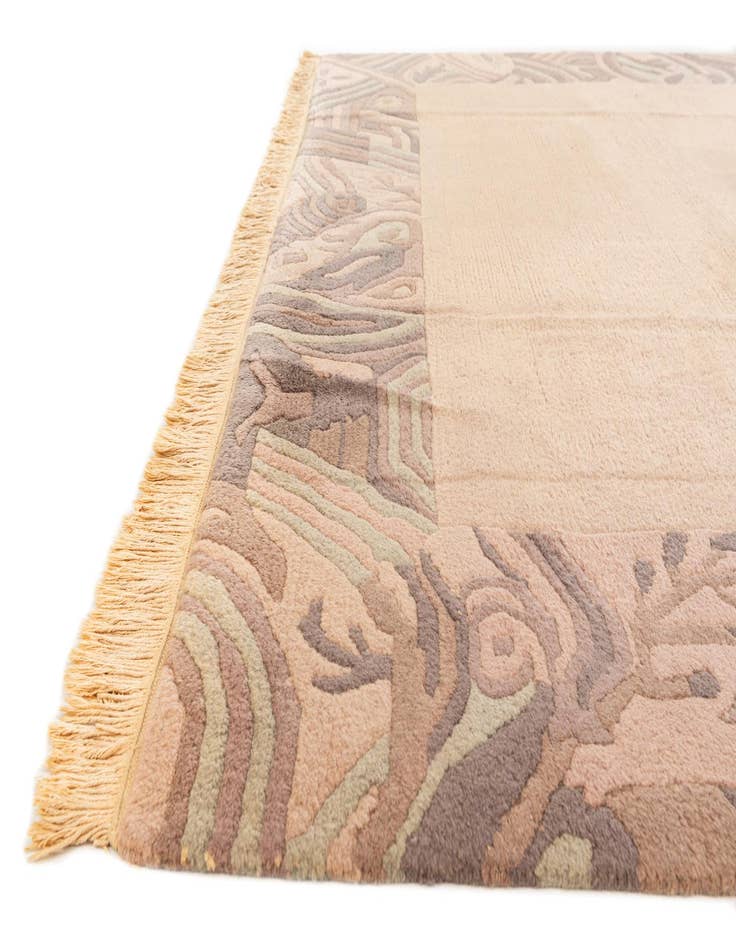 Detail image of  6' 6 x 9' 11  Hand Knotted Nepal Wool Rug