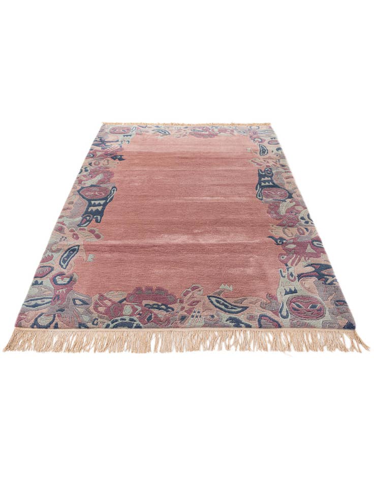 Detail image of  4' 2 x 5' 10  Hand Knotted Nepal Wool Rug