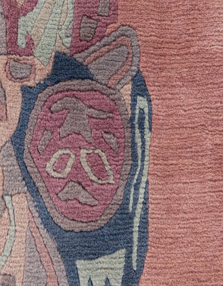 Detail image of  4' 2 x 5' 10  Hand Knotted Nepal Wool Rug