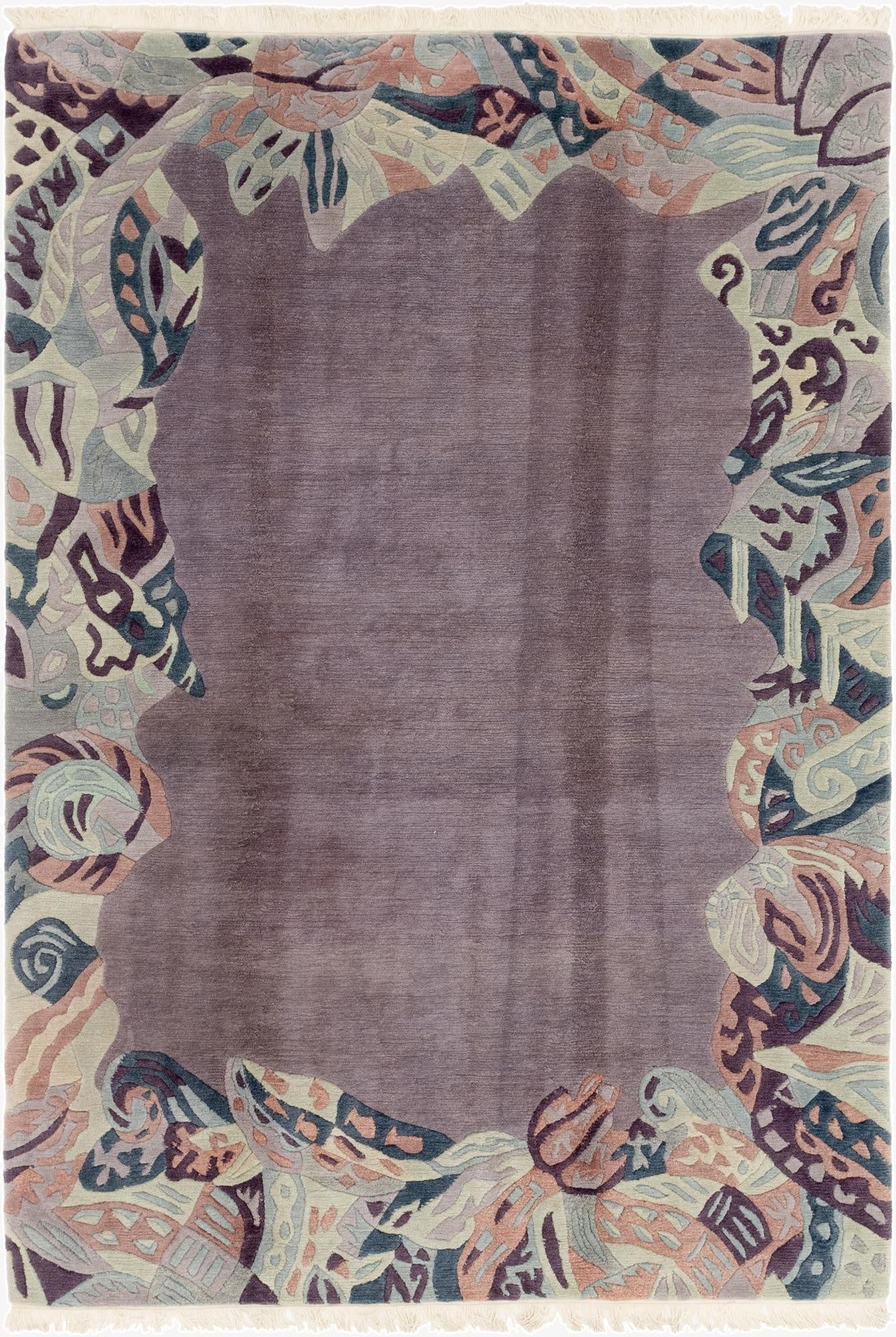  6' 8 x 9' 10  Hand Knotted Nepal Wool Rug