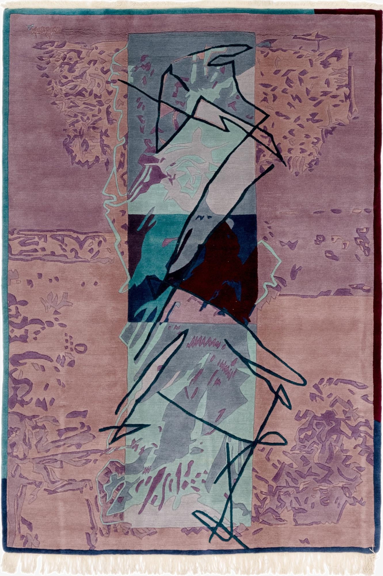  6' 8 x 9' 7  Hand Knotted Nepal Wool Rug