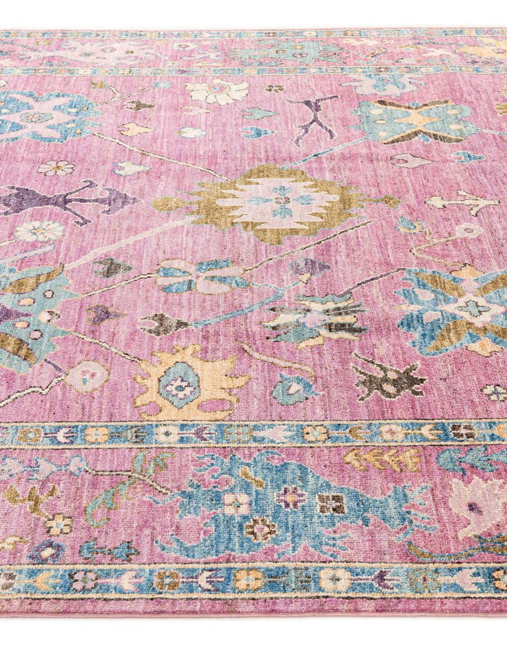 Detail image of  8' x 9' 9  Hand Knotted Oushak Wool Rug