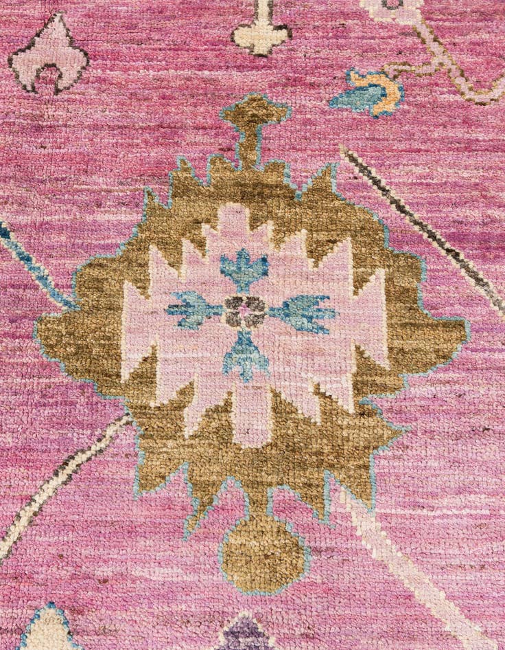 Detail image of  8' x 9' 9  Hand Knotted Oushak Wool Rug