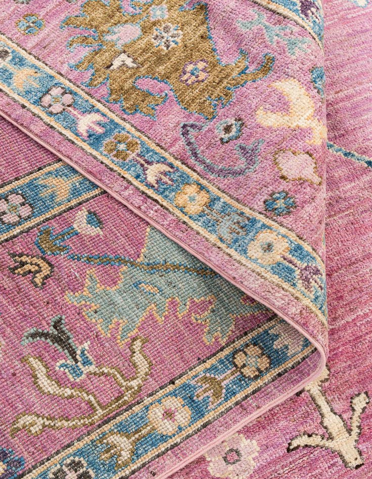 Detail image of  8' x 9' 9  Hand Knotted Oushak Wool Rug