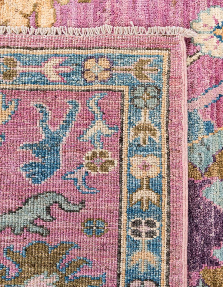 Detail image of  8' x 9' 9  Hand Knotted Oushak Wool Rug