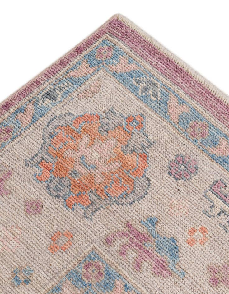 Detail image of  9' 1 x 12' 2  Hand Knotted Oushak Wool Rug