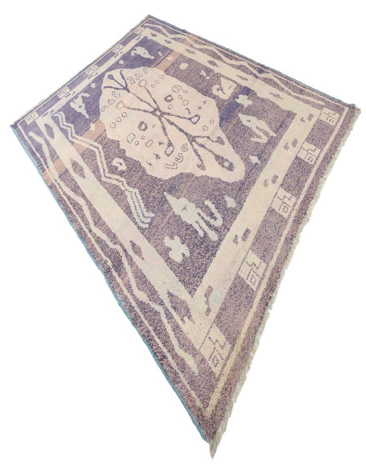 Detail image of  8' 1 x 10' 10  Hand Knotted Oushak Wool Rug