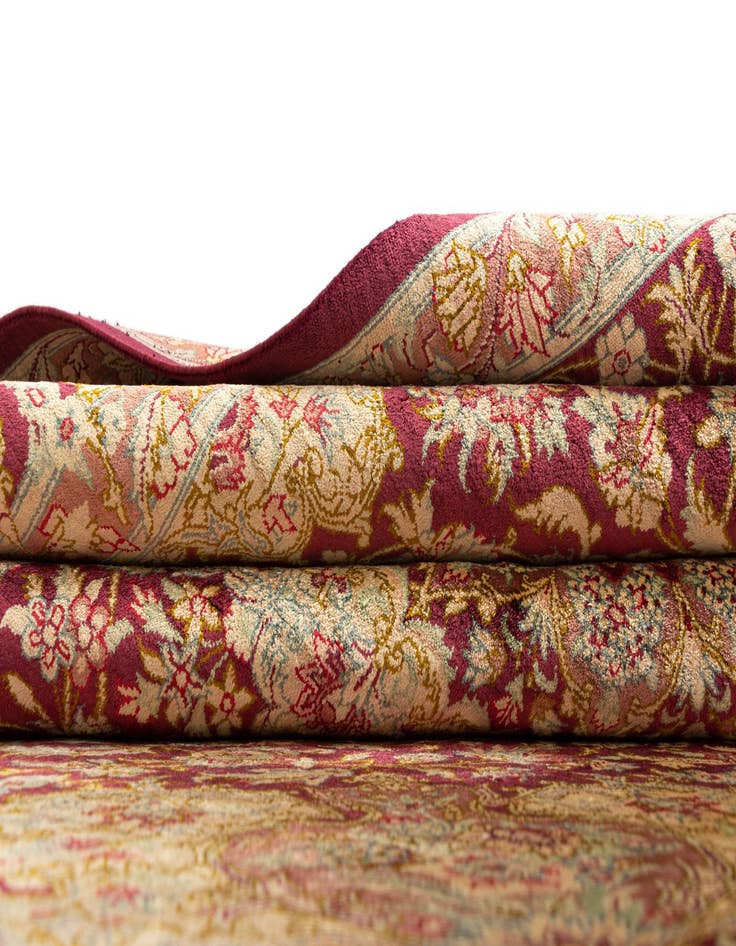 Detail image of  5' 3 x 7' 7  Hand Knotted Qom Silk Persian Rug