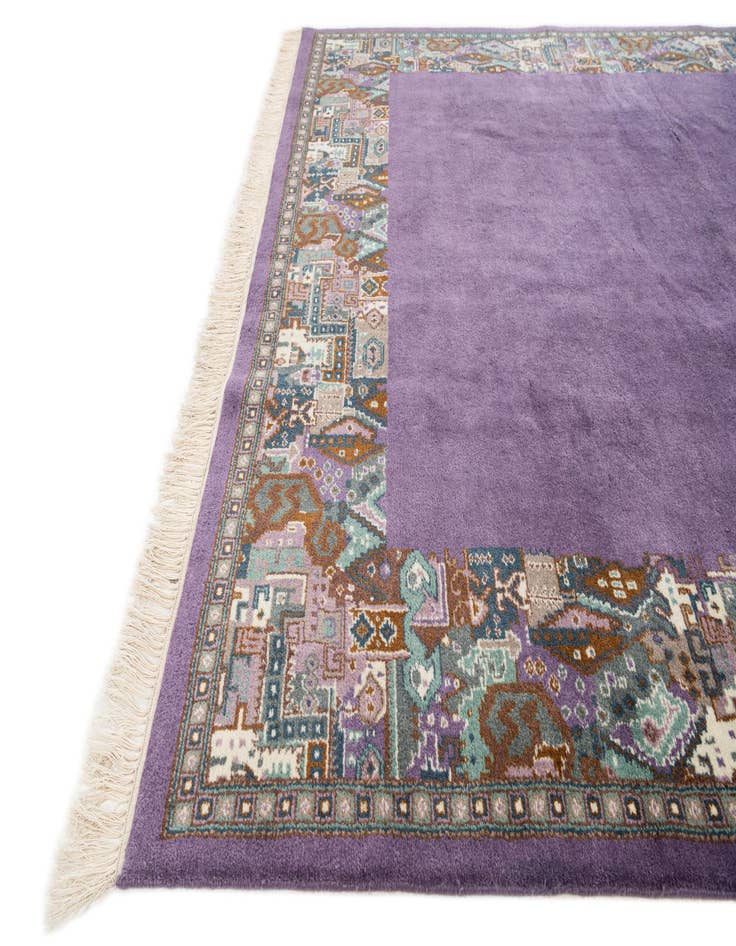 Detail image of  6' 8 x 8' 3  Hand Knotted Tibet Wool Rug