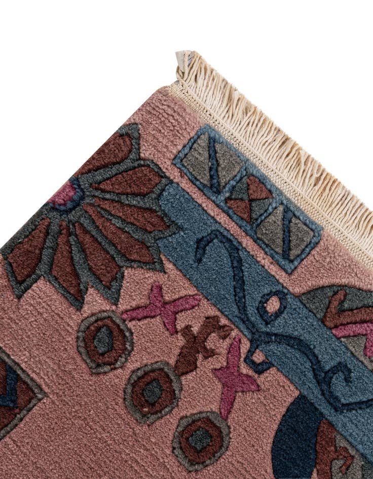 Detail image of  4' 1 x 5' 9  Hand Knotted Tibet Wool Rug