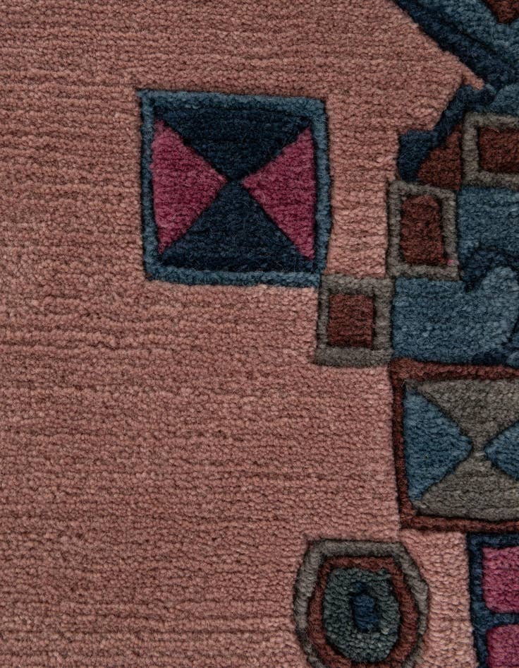 Detail image of  4' 1 x 5' 9  Hand Knotted Tibet Wool Rug