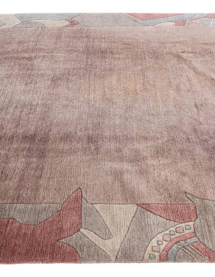 Detail image of  6' 8 x 9' 8  Hand Knotted Tibet Wool Rug