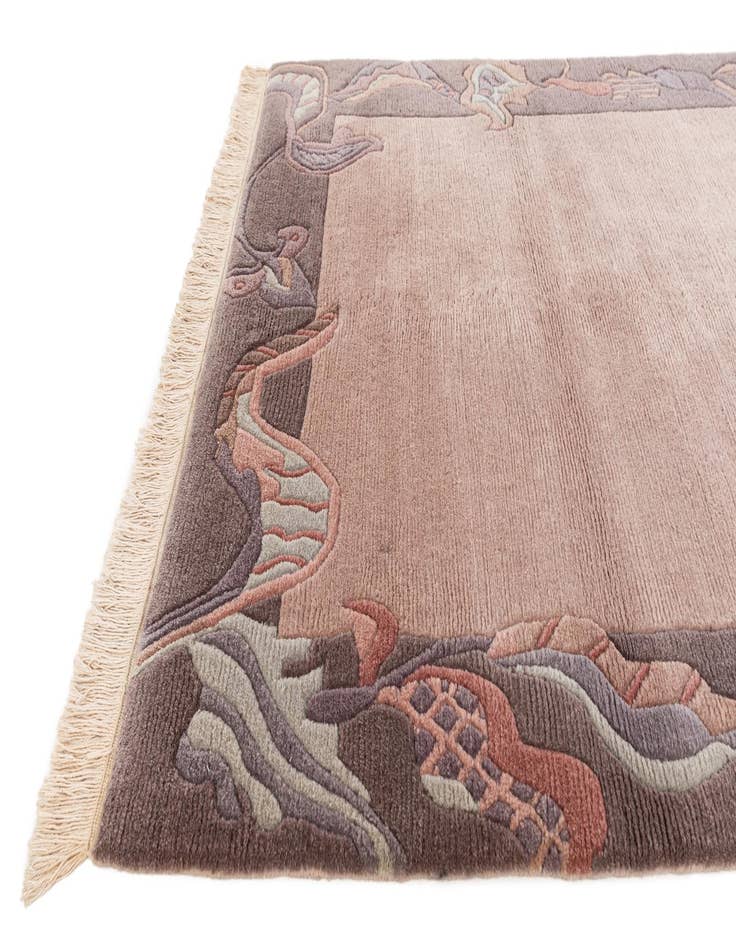 Detail image of  4' x 5' 10  Hand Knotted Tibet Wool Rug