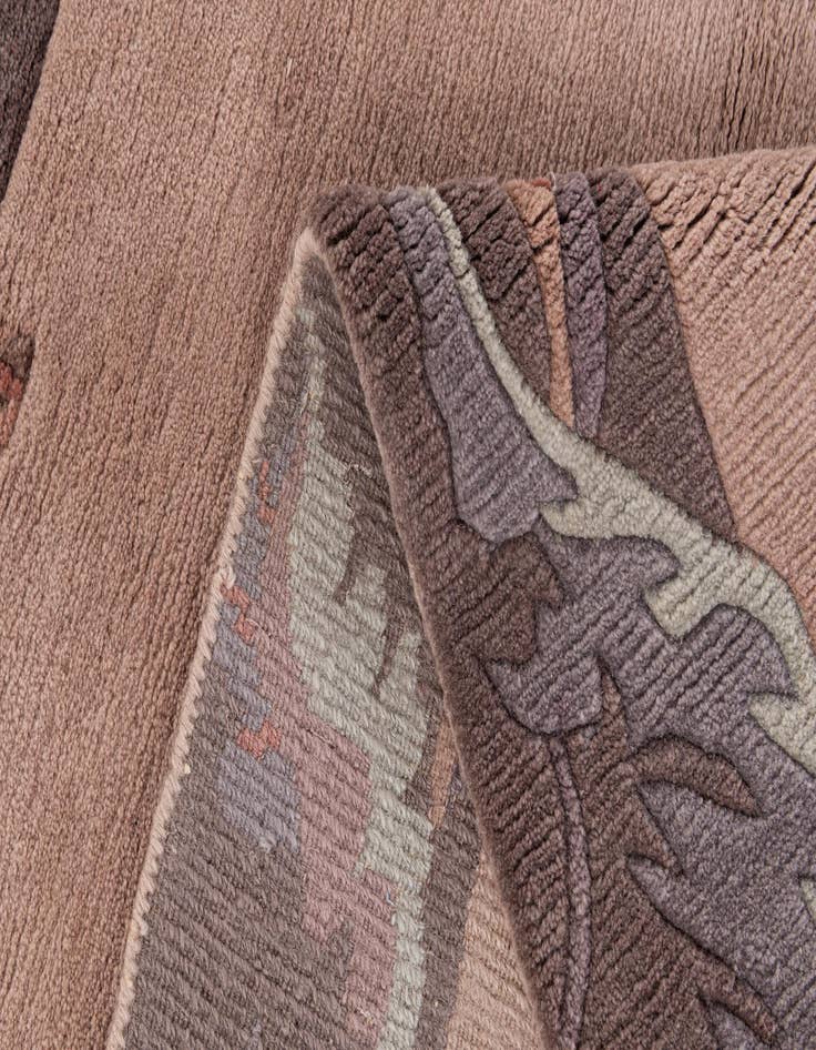 Detail image of  4' x 5' 10  Hand Knotted Tibet Wool Rug