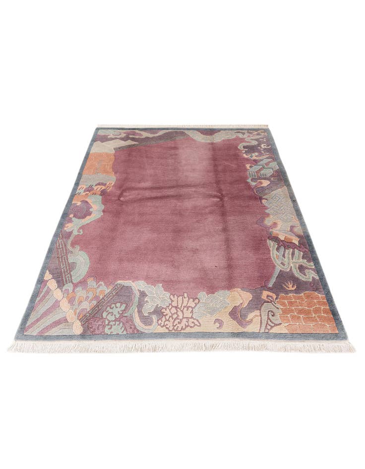 Detail image of  6' 7 x 8' 6  Hand Knotted Tibet Wool Rug