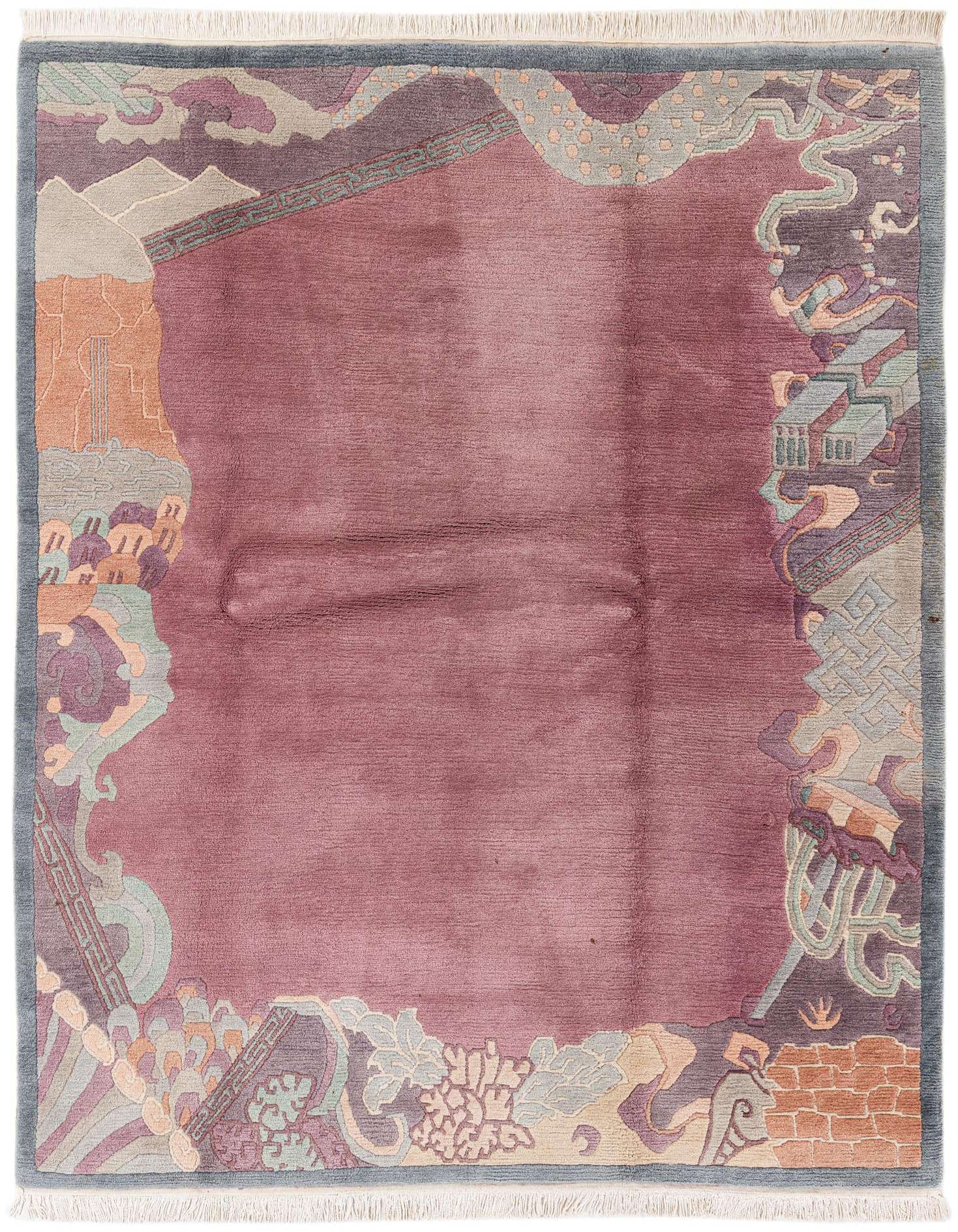Primary image  6' 7 x 8' 6  Hand Knotted Tibet Wool Rug
