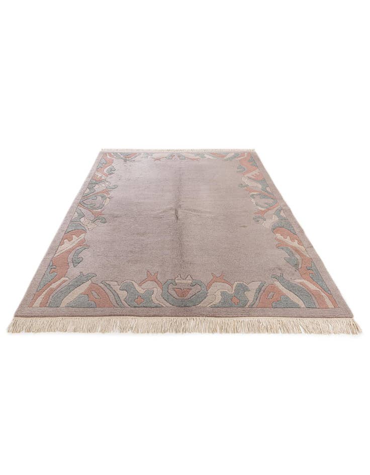 Detail image of  5' 10 x 7' 10  Hand Knotted Tibet Wool Rug