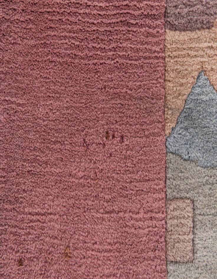 Detail image of  5' 3 x 7' 5  Hand Knotted Tibet Wool Rug
