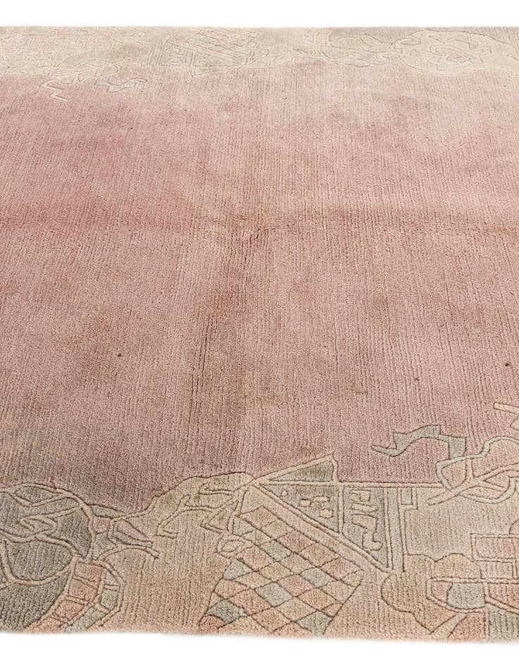 Detail image of  5' 8 x 8'  Hand Knotted Tibet Wool Rug