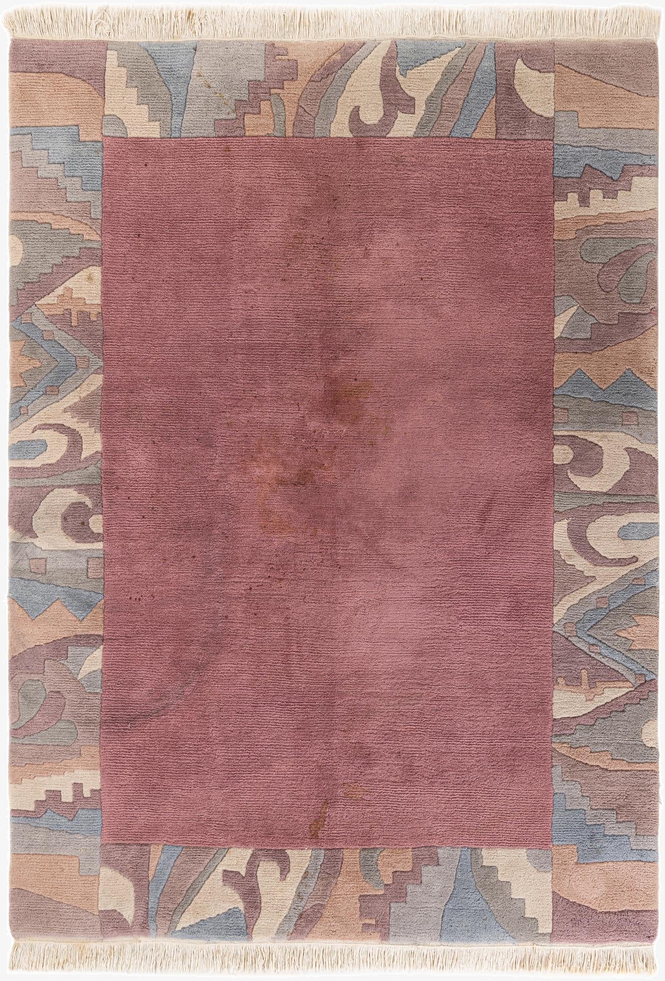  5' 3 x 7' 5  Hand Knotted Tibet Wool Rug