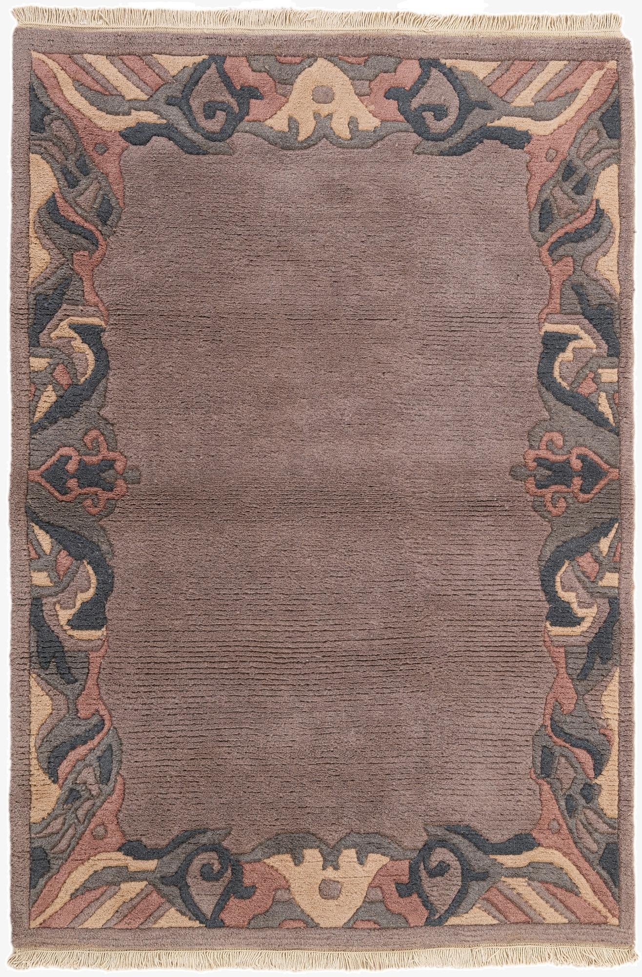  4' x 5' 11  Hand Knotted Tibet Wool Rug