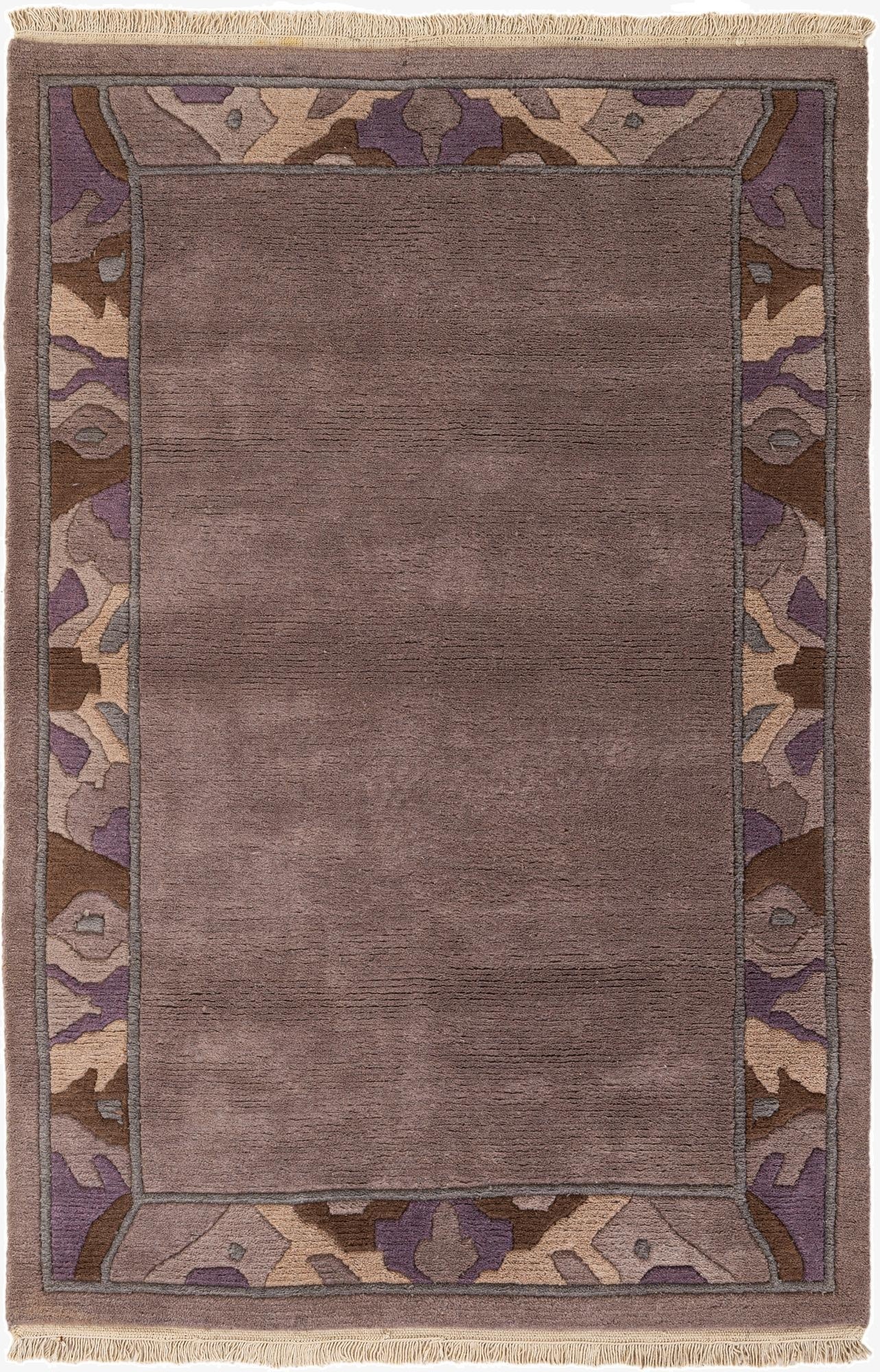  4' 1 x 6' 3  Hand Knotted Tibet Wool Rug
