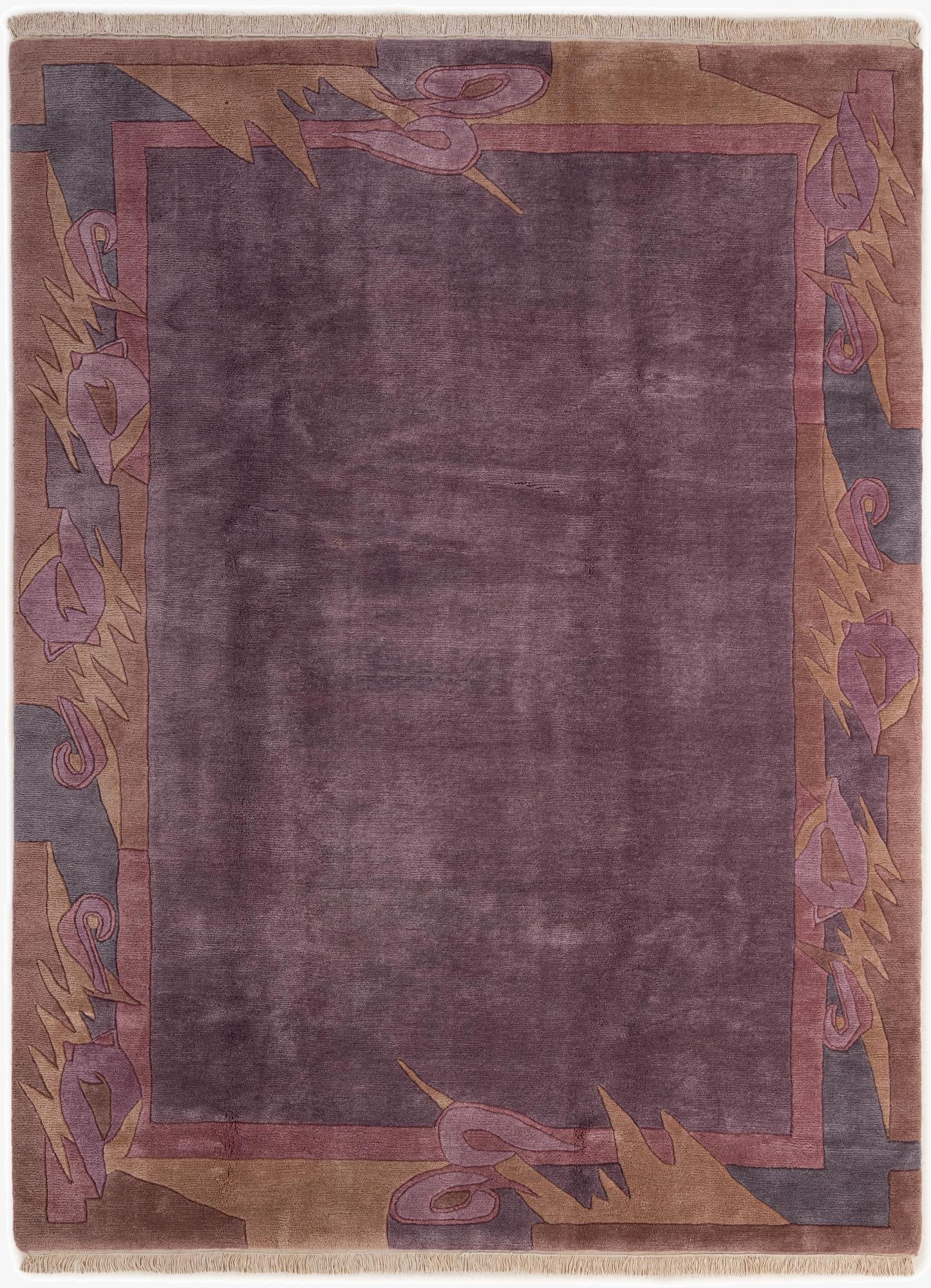  6' 7 x 8' 10  Hand Knotted Tibet Wool Rug