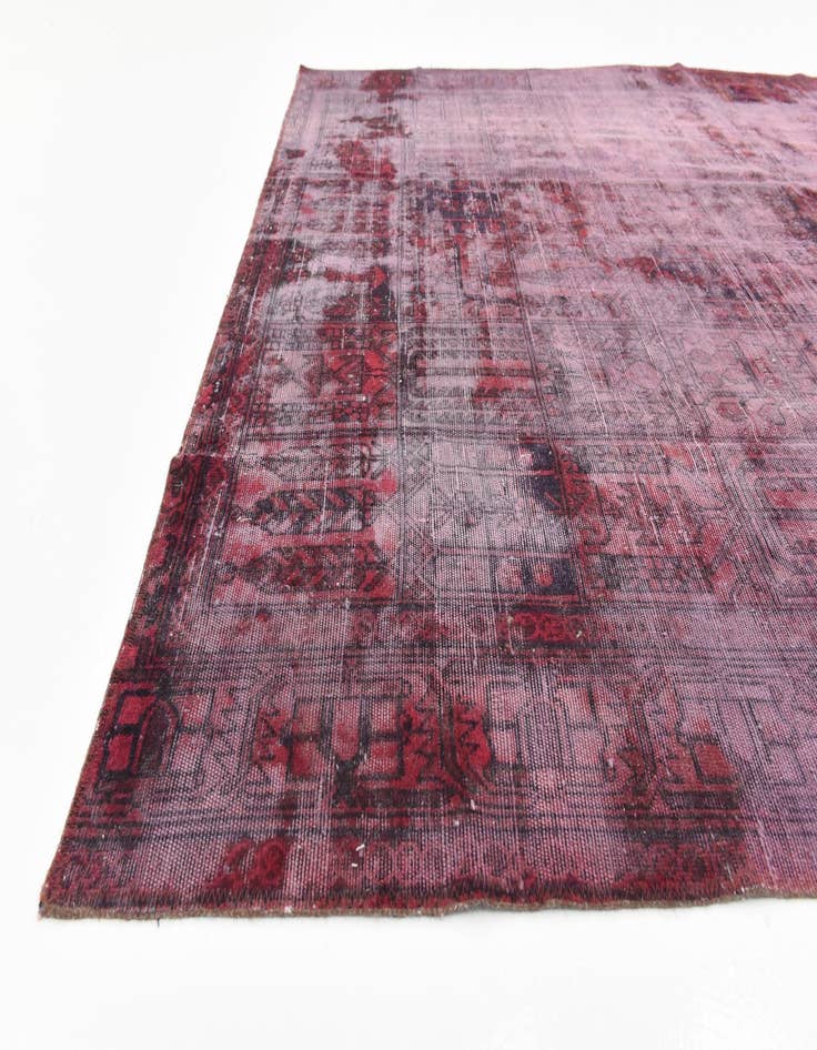 Detail image of  6' 8 x 8' 6  Hand Knotted Ultra Vintage Persian Wool Rug