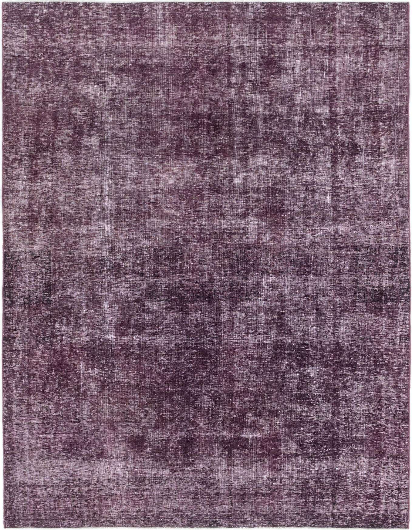 A 7x10 rectangular Ultra Vintage rug in varying shades of purple with a distressed, flat pile texture, suitable for a living room or office.