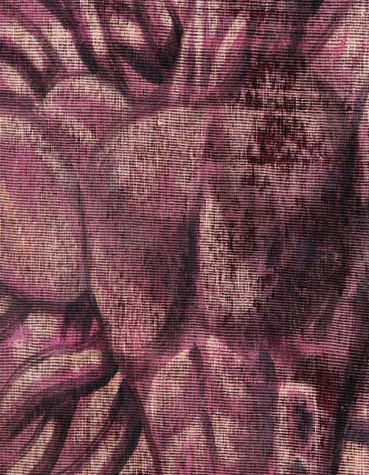 Detail image of  3' 2 x 4' 4  Hand Knotted Ultra Vintage Persian Wool Rug