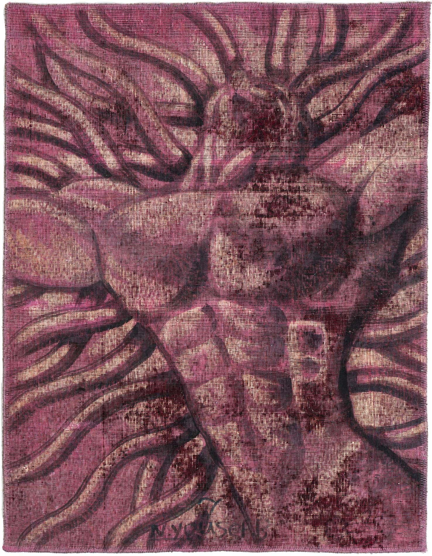 Primary image  3' 2 x 4' 4  Hand Knotted Ultra Vintage Persian Wool Rug