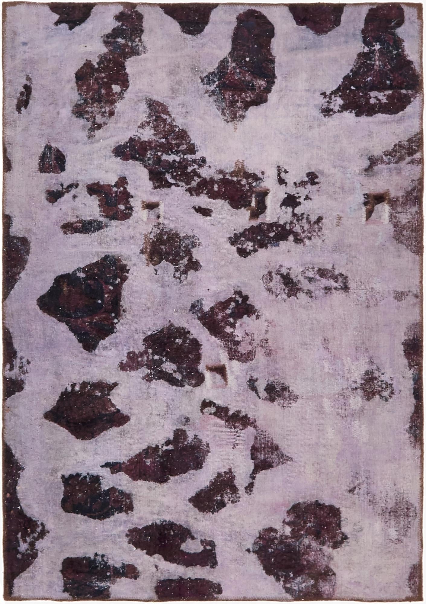  4' 6 x 6' 7  Hand Knotted Ultra Vintage Persian Wool Rug