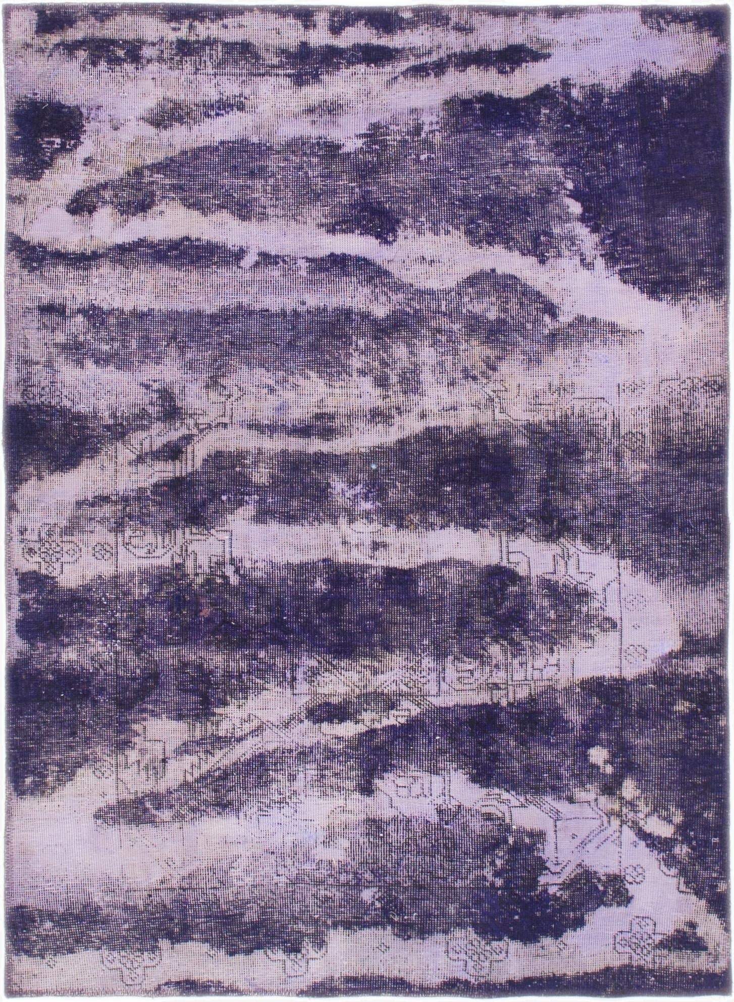  4' 4 x 6'  Hand Knotted Ultra Vintage Persian Wool Rug