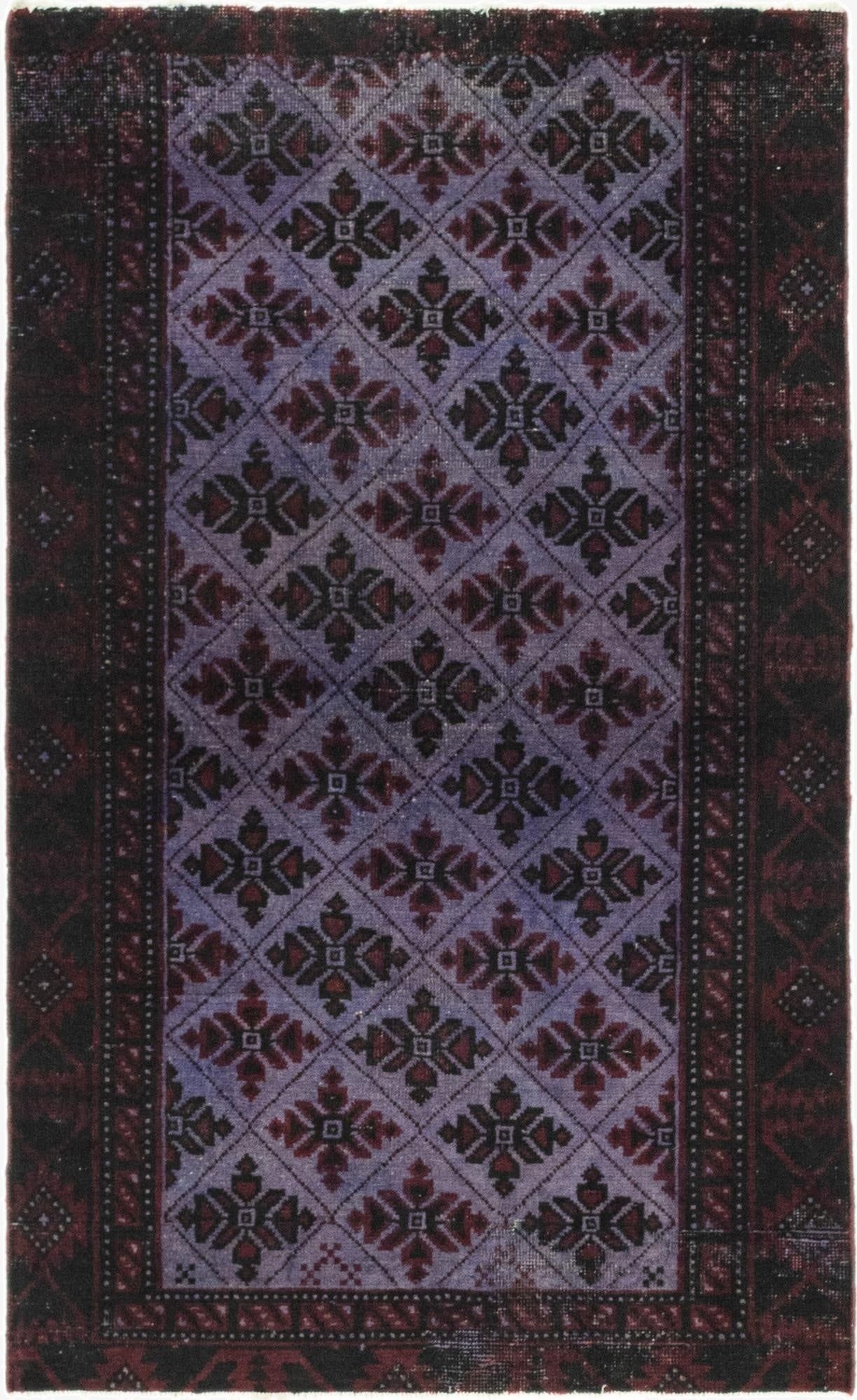  2' 11 x 4' 10  Hand Knotted Ultra Vintage Persian Wool Rug
