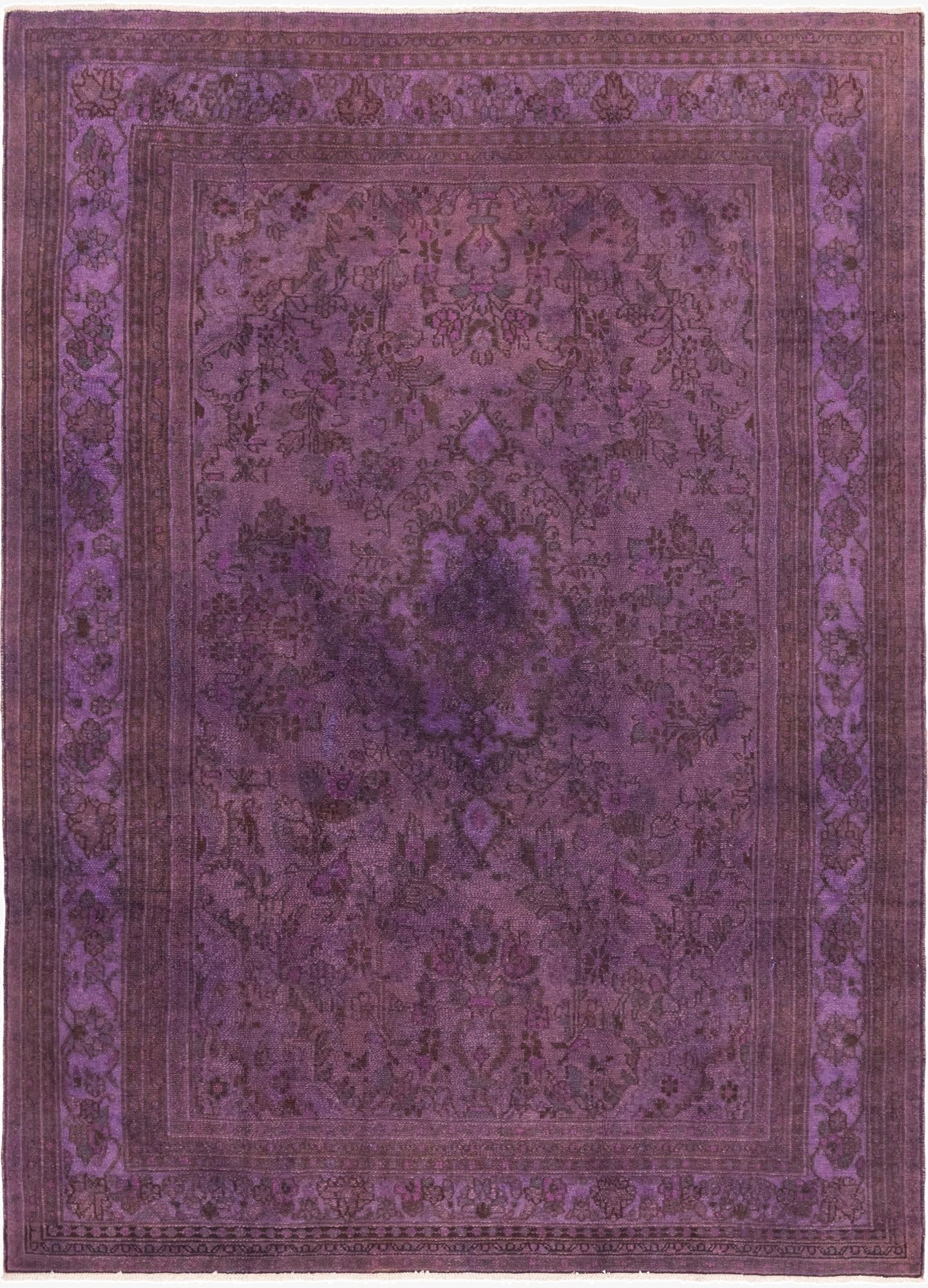  7' x 10'  Hand Knotted Ultra Vintage Persian Wool Rug