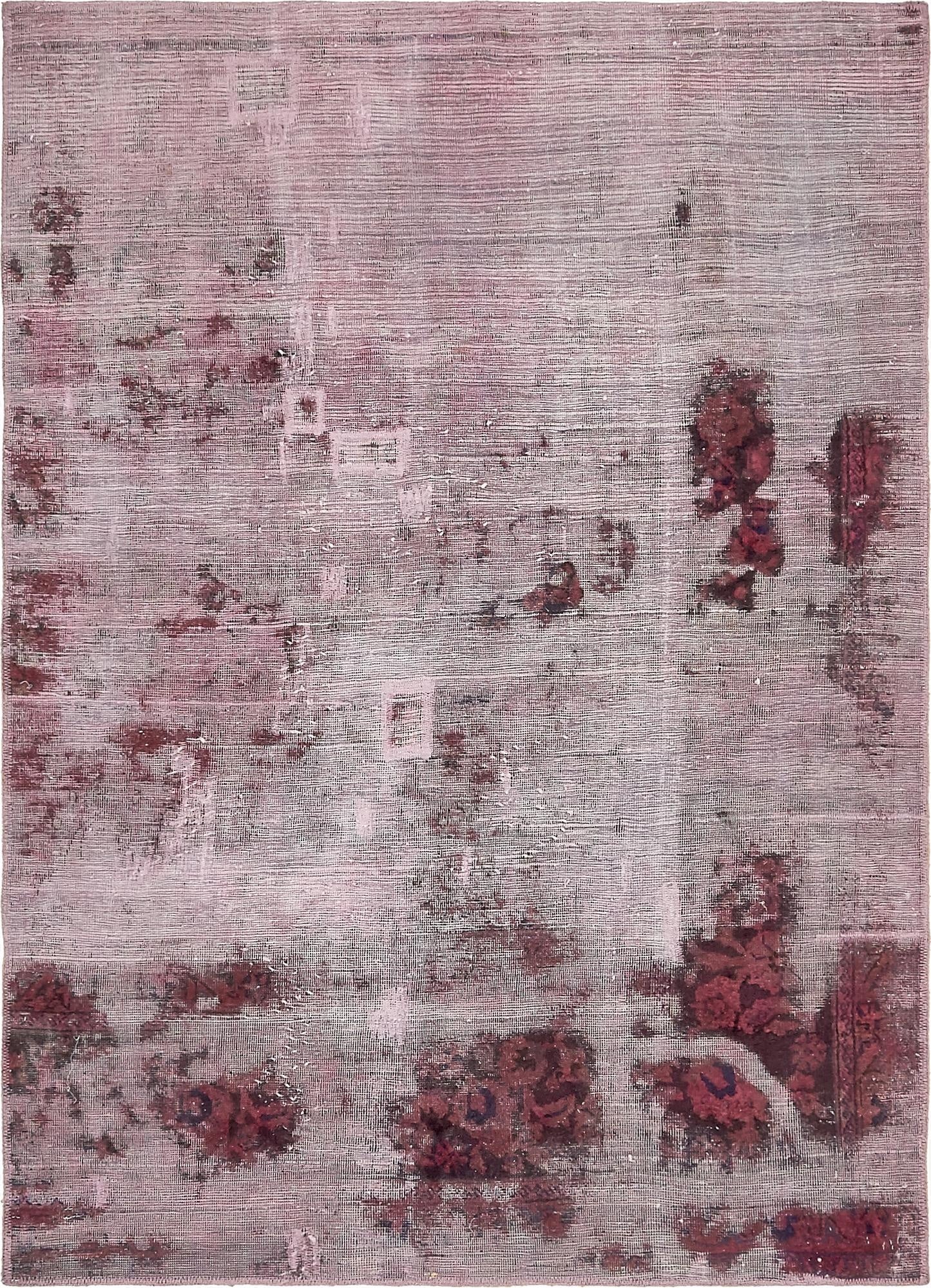  4' 8 x 6' 4  Hand Knotted Ultra Vintage Persian Wool Rug