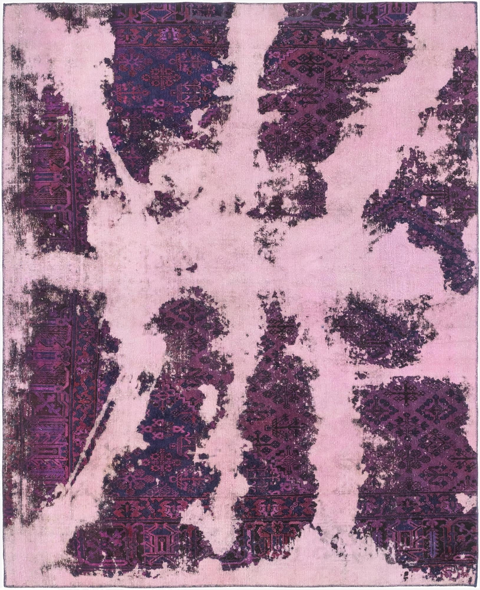  7' 7 x 9' 5  Hand Knotted Ultra Vintage Persian Wool Rug