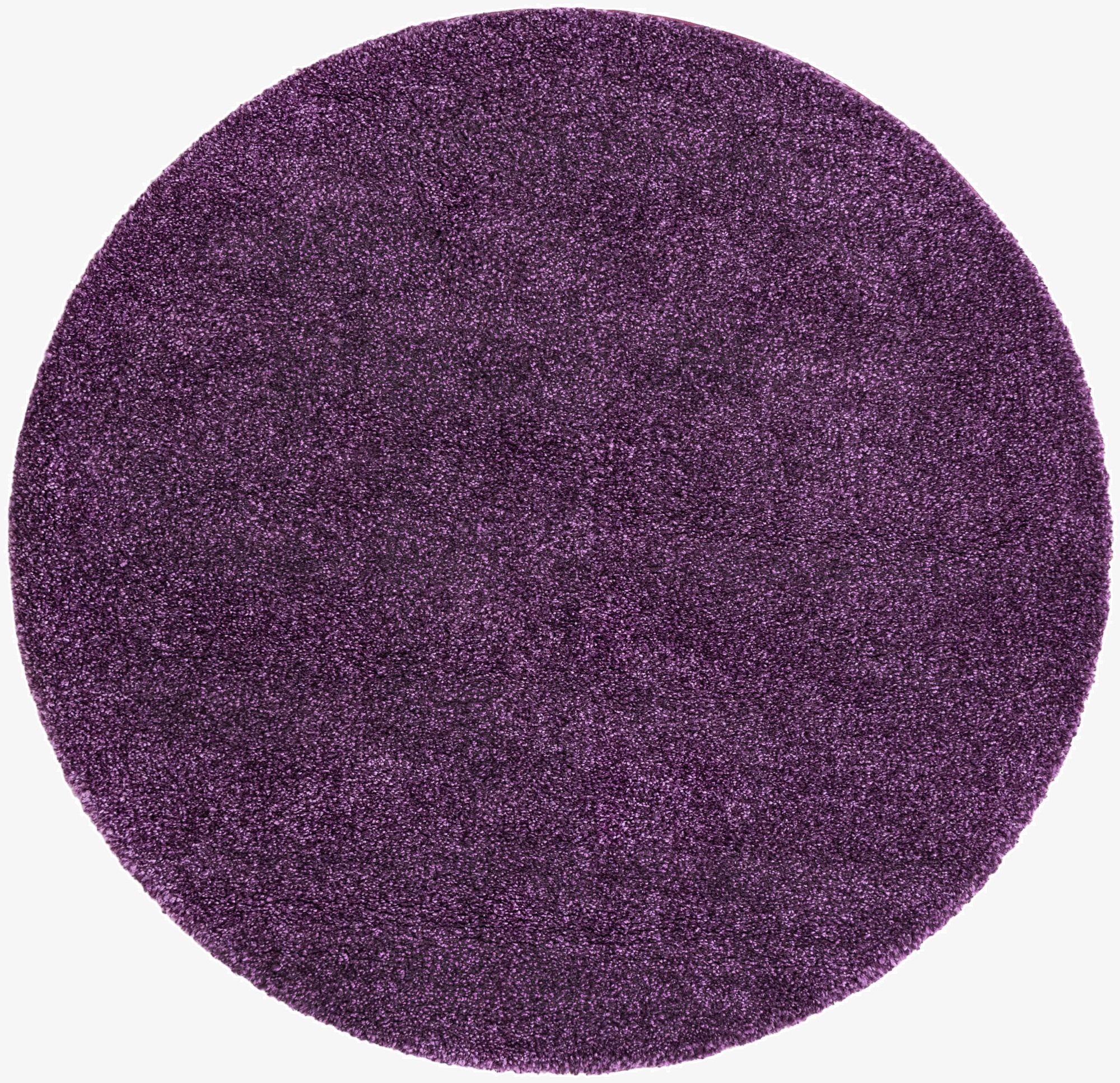  6' x 6' Solid Frieze Round Rug