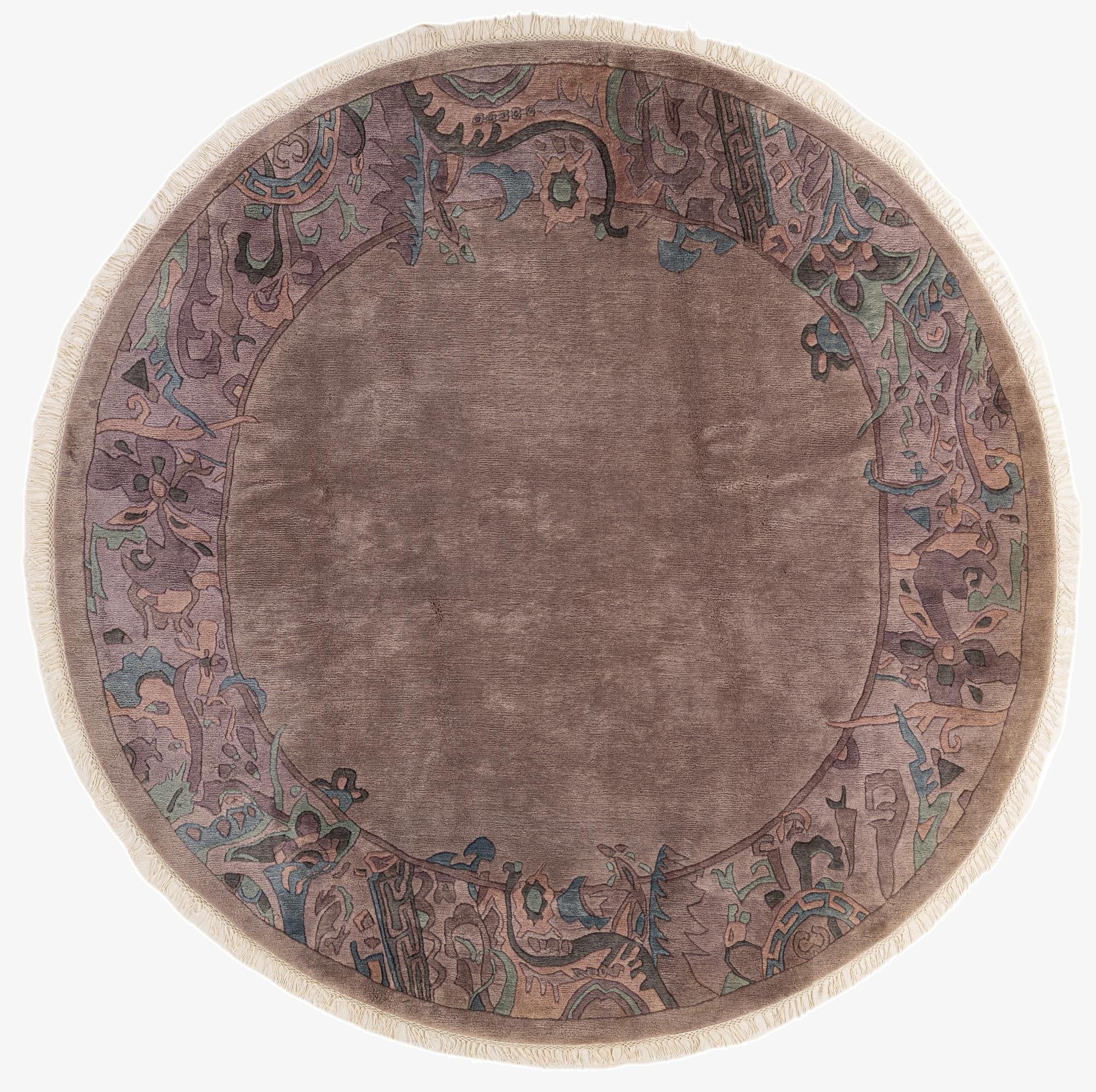  7' 5 x 7' 5  Hand Knotted Tibet Wool Round Rug