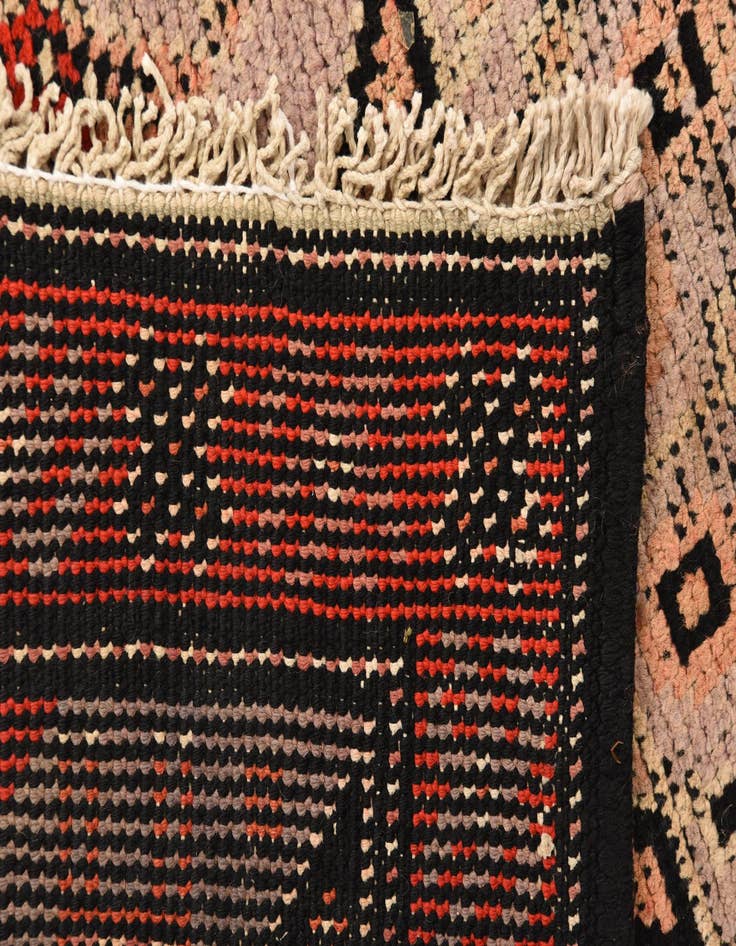 Detail image of 3' 6 x 7' 9 Hand Knotted Hamedan Persian Wool Runner Rug