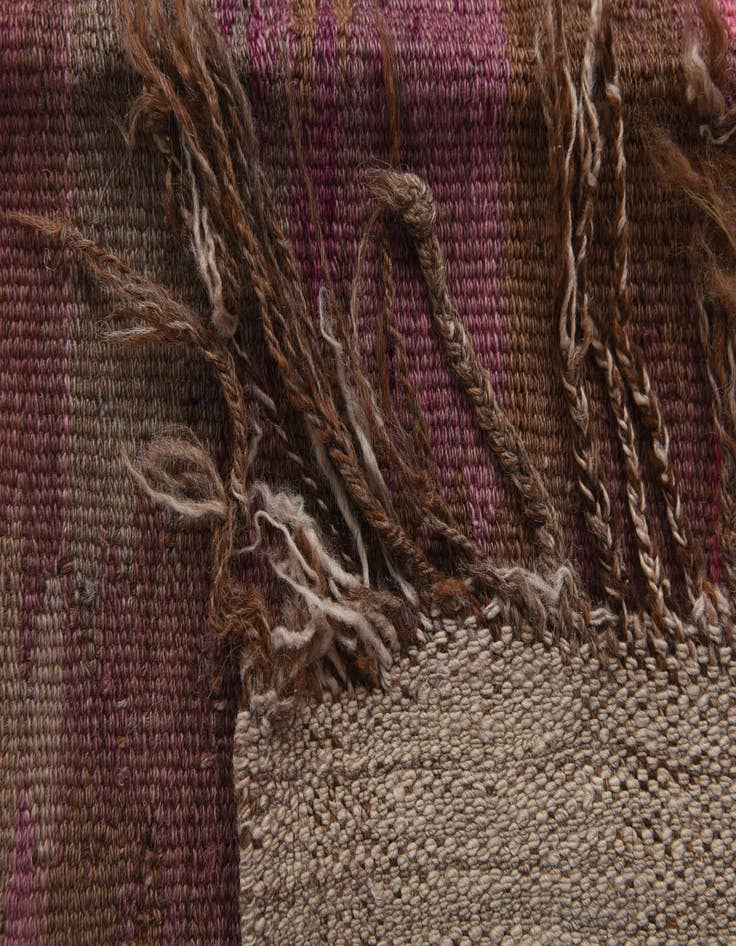 Detail image of  4' 5 x 11' 7  Hand Woven Kilim Fars Wool Runner Rug