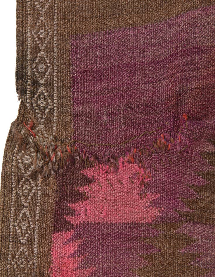 Detail image of  4' 5 x 11' 7  Hand Woven Kilim Fars Wool Runner Rug