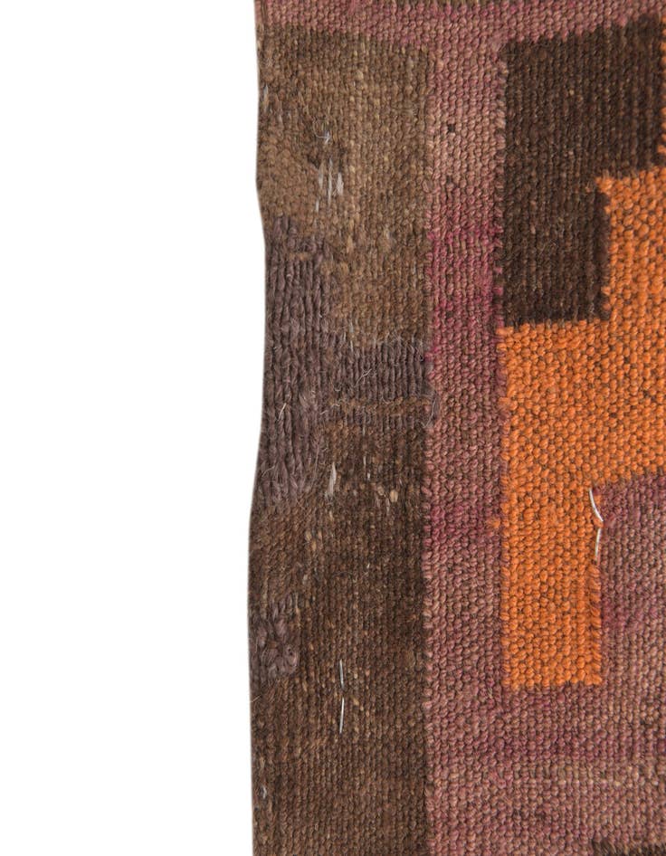 Detail image of  6' 2 x 14' 9  Hand Woven Kilim Fars Wool Runner Rug