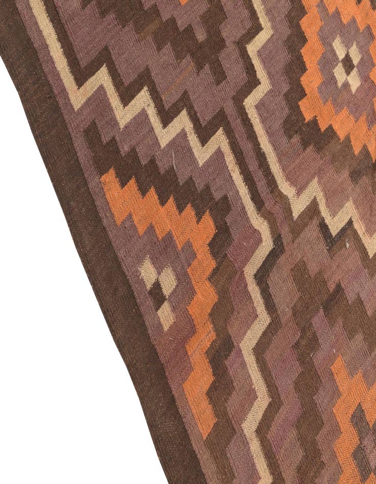 Detail image of  6' 2 x 14' 9  Hand Woven Kilim Fars Wool Runner Rug