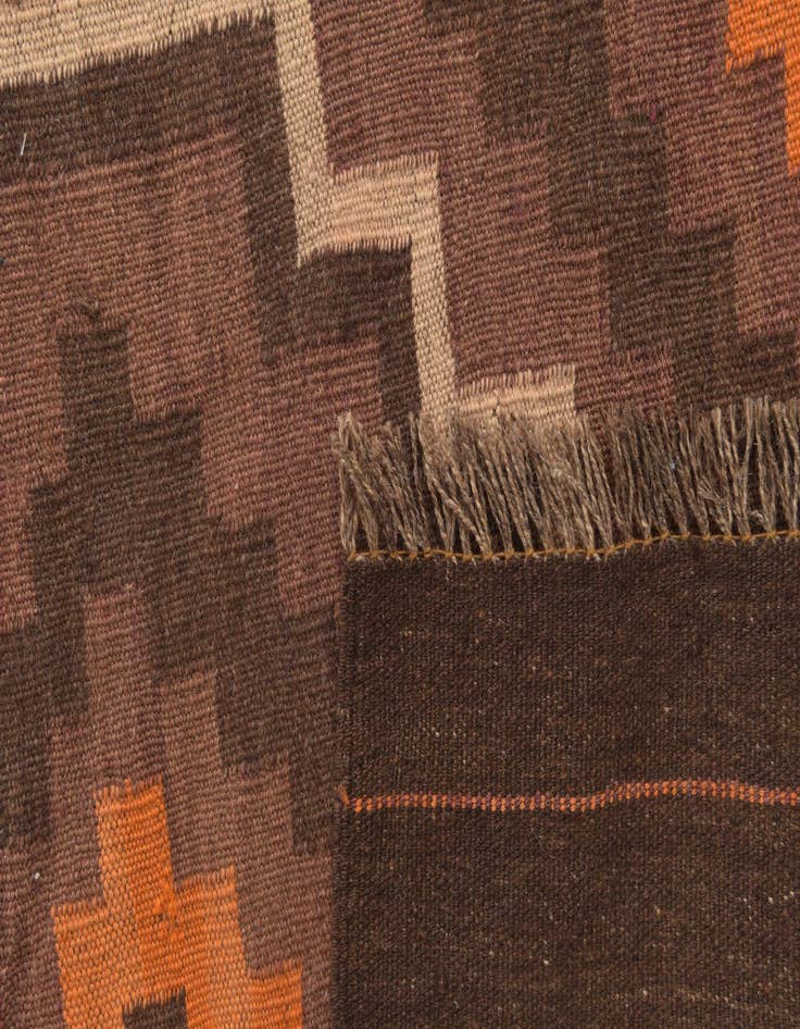Detail image of  6' 2 x 14' 9  Hand Woven Kilim Fars Wool Runner Rug
